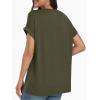 imageAUTOMET Womens Oversized V Neck Tshirts Casual Basic Short Sleeve Summer Tops Loose Fit 2025 Plain Tee ShirtsArmygreen