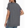 imageAUTOMET Womens Oversized V Neck Tshirts Casual Basic Short Sleeve Summer Tops Loose Fit 2025 Plain Tee ShirtsDarkgrey
