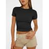 imageAUTOMET Womens Short Sleeve T Shirts Basic Summer 2025 Workout Tops Crew Neck Gym Crop Tops Trendy Y2K ClothesBlack