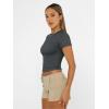 imageAUTOMET Womens Short Sleeve T Shirts Basic Summer 2025 Workout Tops Crew Neck Gym Crop Tops Trendy Y2K ClothesGray