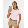 imageAUTOMET Womens Short Sleeve T Shirts Basic Summer 2025 Workout Tops Crew Neck Gym Crop Tops Trendy Y2K ClothesLight Pink