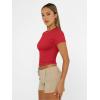 imageAUTOMET Womens Short Sleeve T Shirts Basic Summer 2025 Workout Tops Crew Neck Gym Crop Tops Trendy Y2K ClothesRed