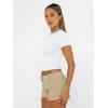 imageAUTOMET Womens Short Sleeve T Shirts Basic Summer 2025 Workout Tops Crew Neck Gym Crop Tops Trendy Y2K ClothesWhite