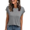 imageAUTOMET Womens Cap Sleeve Summer Tops Business Casual T Shirts Dressy Spring Fashion Outfits Cute Trendy Clothes 2025Lightgrey