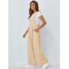 imageAUTOMET Womens Beach Vacation Outfits Jumpsuits Overalls Wide Leg Casual Summer Spring Outfits Rompers Trendy JumpersBeige