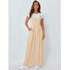 imageAUTOMET Womens Beach Vacation Outfits Jumpsuits Overalls Wide Leg Casual Summer Spring Outfits Rompers Trendy JumpersBeige