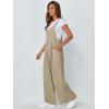 imageAUTOMET Womens Beach Vacation Outfits Jumpsuits Overalls Wide Leg Casual Summer Spring Outfits Rompers Trendy JumpersKhaki