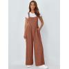 imageAUTOMET Womens Beach Vacation Outfits Jumpsuits Overalls Wide Leg Casual Summer Spring Outfits Rompers Trendy JumpersRedbrown