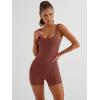 imageAUTOMET Womens Jumpsuits Shorts Rompers Workout One Piece Bodysuits Jumpers Yoga Summer Fashion Vacation Outfits Clothes 2025Brown