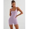 imageAUTOMET Womens Jumpsuits Shorts Rompers Workout One Piece Bodysuits Jumpers Yoga Summer Fashion Vacation Outfits Clothes 2025Purple