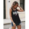 imageAUTOMET Womens Loose Fit Casual Flowy Tank Tops Square Neck Trendy Sleeveless Summer Tops Clothes Outfits 2025Flagblack