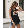 imageAUTOMET Womens Loose Fit Casual Flowy Tank Tops Square Neck Trendy Sleeveless Summer Tops Clothes Outfits 2025Rainbowblack