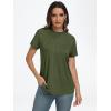 imageAUTOMET Womens Short Sleeve Shirts Business Casual Tops Summer Trendy Tshirts Dressy Tee Fashion Blouses Outfits 2025Armygreen