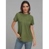imageAUTOMET Womens Short Sleeve Shirts Business Casual Tops Summer Trendy Tshirts Dressy Tee Fashion Blouses Outfits 2025Armygreen