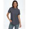 imageAUTOMET Womens Short Sleeve Shirts Business Casual Tops Summer Trendy Tshirts Dressy Tee Fashion Blouses Outfits 2025Darkgrey