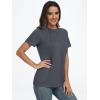 imageAUTOMET Womens Short Sleeve Shirts Business Casual Tops Summer Trendy Tshirts Dressy Tee Fashion Blouses Outfits 2025Darkgrey