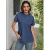 imageAUTOMET Womens Short Sleeve Shirts Business Casual Tops Summer Trendy Tshirts Dressy Tee Fashion Blouses Outfits 2025Greyblue