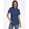 imageAUTOMET Womens Short Sleeve Shirts Business Casual Tops Summer Trendy Tshirts Dressy Tee Fashion Blouses Outfits 2025Greyblue