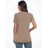 imageAUTOMET Womens Short Sleeve Shirts Business Casual Tops Summer Trendy Tshirts Dressy Tee Fashion Blouses Outfits 2025Khaki