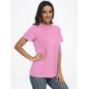 imageAUTOMET Womens Short Sleeve Shirts Business Casual Tops Summer Trendy Tshirts Dressy Tee Fashion Blouses Outfits 2025Pink