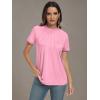 imageAUTOMET Womens Short Sleeve Shirts Business Casual Tops Summer Trendy Tshirts Dressy Tee Fashion Blouses Outfits 2025Pink