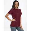 imageAUTOMET Womens Short Sleeve Shirts Business Casual Tops Summer Trendy Tshirts Dressy Tee Fashion Blouses Outfits 2025Winered