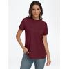 imageAUTOMET Womens Short Sleeve Shirts Business Casual Tops Summer Trendy Tshirts Dressy Tee Fashion Blouses Outfits 2025Winered