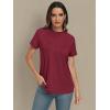 imageAUTOMET Womens Short Sleeve Shirts Business Casual Tops Summer Trendy Tshirts Dressy Tee Fashion Blouses Outfits 2025Winered