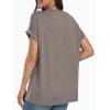imageAUTOMET Womens Tops Short Sleeve V Neck Shirts with Chest Pockets Loose Casual Basic Tees Summer Clothes Outfits 2025Coffeegrey