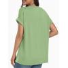 imageAUTOMET Womens Tops Short Sleeve V Neck Shirts with Chest Pockets Loose Casual Basic Tees Summer Clothes Outfits 2025Lightgreen