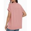 imageAUTOMET Womens Tops Short Sleeve V Neck Shirts with Chest Pockets Loose Casual Basic Tees Summer Clothes Outfits 2025Pink