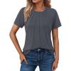 imageAUTOMET Womens Short Sleeve Shirts Business Casual Tops Summer Trendy Tshirts Dressy Tee Fashion Blouses Outfits 2025Darkgrey