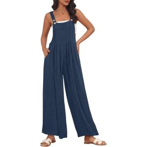 imageAUTOMET Womens Beach Vacation Outfits Jumpsuits Overalls Wide Leg Casual Summer Spring Outfits Rompers Trendy JumpersDenimblue