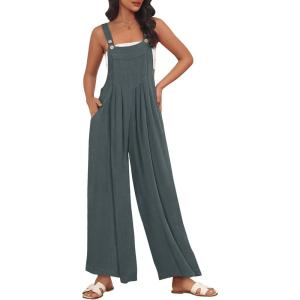 imageAUTOMET Womens Beach Vacation Outfits Jumpsuits Overalls Wide Leg Casual Summer Spring Outfits Rompers Trendy JumpersGreyblue