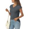 imageAUTOMET Summer Tops for Women T Shirts 2025 Beach Vacation Fashion Spring Dressy Business Casual Outfits Workout Boho ClothesBlackgrey
