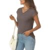 imageAUTOMET Summer Tops for Women T Shirts 2025 Beach Vacation Fashion Spring Dressy Business Casual Outfits Workout Boho ClothesCoffee