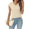 imageAUTOMET Summer Tops for Women T Shirts 2025 Beach Vacation Fashion Spring Dressy Business Casual Outfits Workout Boho ClothesCream