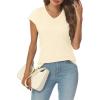imageAUTOMET Summer Tops for Women T Shirts 2025 Beach Vacation Fashion Spring Dressy Business Casual Outfits Workout Boho ClothesCream