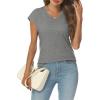 imageAUTOMET Summer Tops for Women T Shirts 2025 Beach Vacation Fashion Spring Dressy Business Casual Outfits Workout Boho ClothesGrey