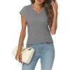 imageAUTOMET Summer Tops for Women T Shirts 2025 Beach Vacation Fashion Spring Dressy Business Casual Outfits Workout Boho ClothesGrey