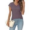 imageAUTOMET Summer Tops for Women T Shirts 2025 Beach Vacation Fashion Spring Dressy Business Casual Outfits Workout Boho ClothesHeathergrey