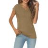 imageAUTOMET Summer Tops for Women T Shirts 2025 Beach Vacation Fashion Spring Dressy Business Casual Outfits Workout Boho ClothesKhaki