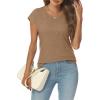 imageAUTOMET Summer Tops for Women T Shirts 2025 Beach Vacation Fashion Spring Dressy Business Casual Outfits Workout Boho ClothesKhaki