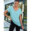 imageAUTOMET TShirts Short Sleeve V Neck Tees Tops for Women Fashion Trendy Lightweight Soft Casual Summer Outfits Clothes 2025Aqua
