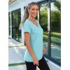 imageAUTOMET TShirts Short Sleeve V Neck Tees Tops for Women Fashion Trendy Lightweight Soft Casual Summer Outfits Clothes 2025Aqua