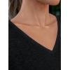 imageAUTOMET TShirts Short Sleeve V Neck Tees Tops for Women Fashion Trendy Lightweight Soft Casual Summer Outfits Clothes 2025Black