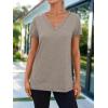 imageAUTOMET TShirts Short Sleeve V Neck Tees Tops for Women Fashion Trendy Lightweight Soft Casual Summer Outfits Clothes 2025Coffegrey