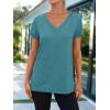 imageAUTOMET TShirts Short Sleeve V Neck Tees Tops for Women Fashion Trendy Lightweight Soft Casual Summer Outfits Clothes 2025Darkblue