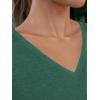 imageAUTOMET TShirts Short Sleeve V Neck Tees Tops for Women Fashion Trendy Lightweight Soft Casual Summer Outfits Clothes 2025Darkgreen