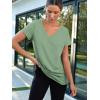 imageAUTOMET TShirts Short Sleeve V Neck Tees Tops for Women Fashion Trendy Lightweight Soft Casual Summer Outfits Clothes 2025Green